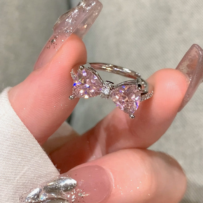 Blush Bow Ring 💝