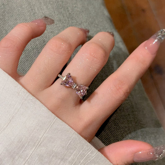 Blush Bow Ring 💝