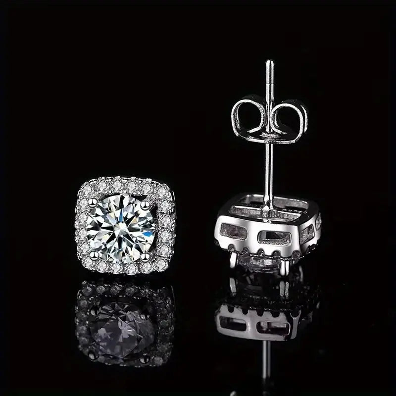 925 Sterling Silver Diamond Earrings