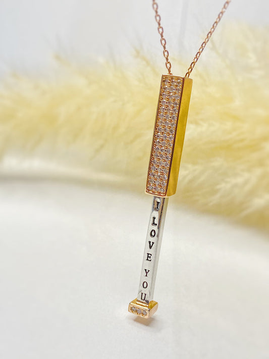 "I Love You" Pendant Necklace