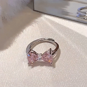 Blush Bow Ring 💝