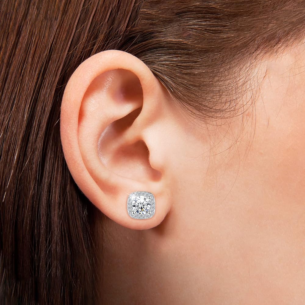 925 Sterling Silver Diamond Earrings