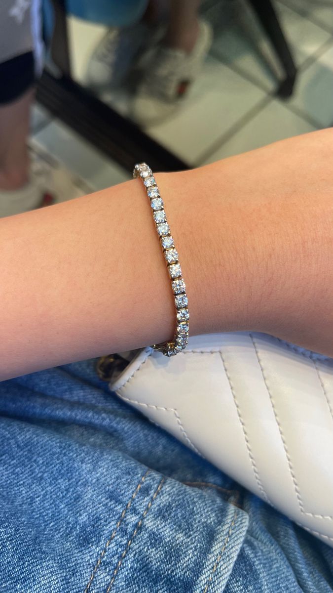 Moissanite VVS D Ideal Cut Tennis Bracelet in .925 Silver