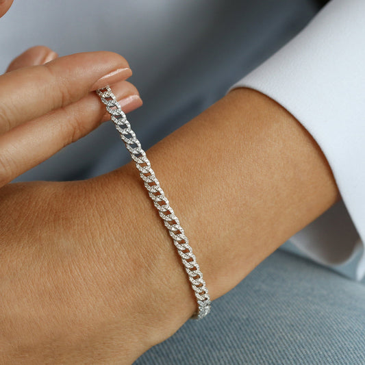 925🥈 Sterling Silver Cubic Zirconia Bracelet 💫-