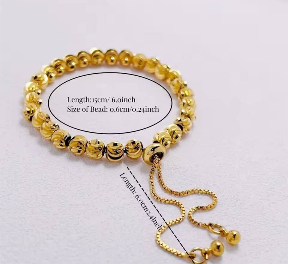 18k Golden Aura Beaded Bracelet