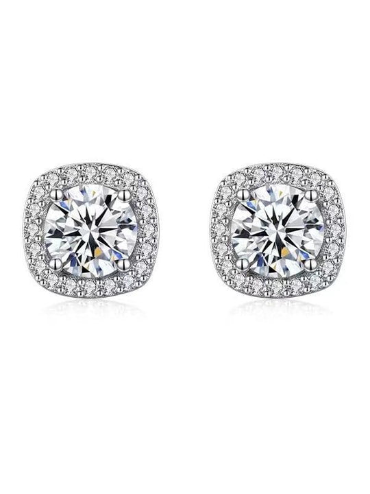 925 Sterling Silver Diamond Earrings