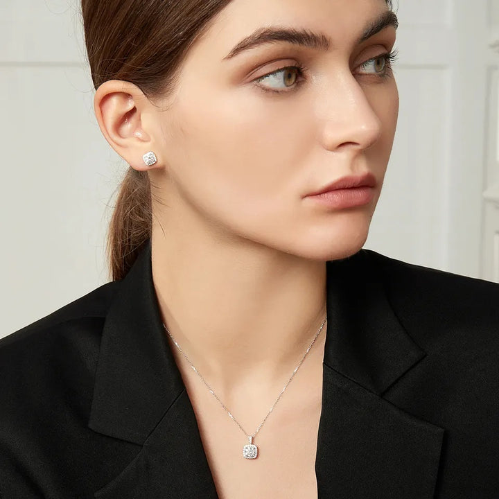 925 Sterling Silver Diamond Earrings