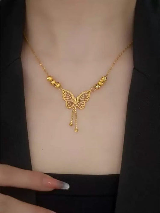 Golden Butterfly Necklace(gold plated)