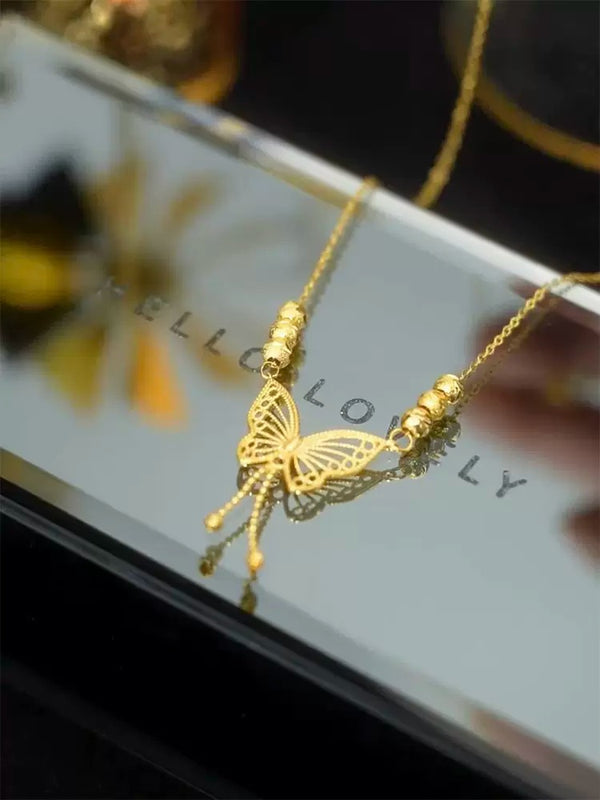 Golden Butterfly Necklace(gold plated)