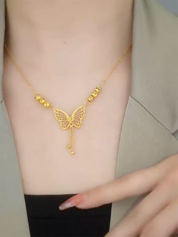 Golden Butterfly Necklace(gold plated)