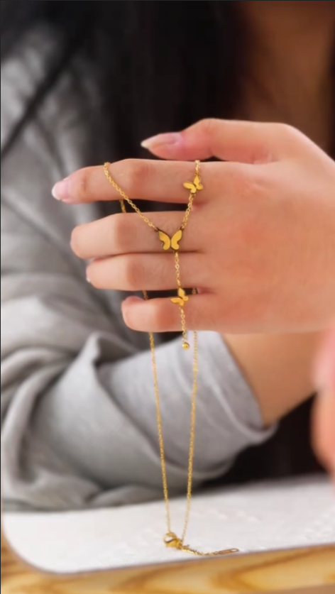 18K Gold Plated Butterfly Necklace